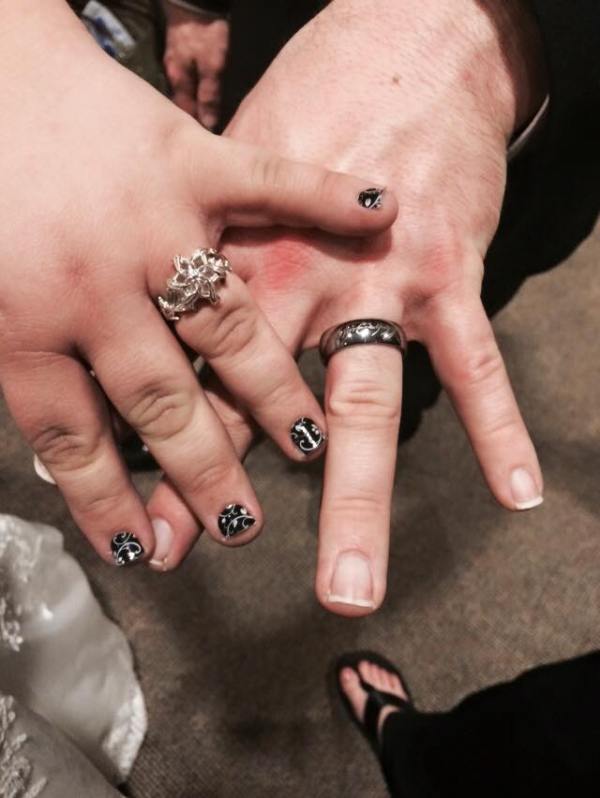 Nerd points if you can figure out both of our rings!